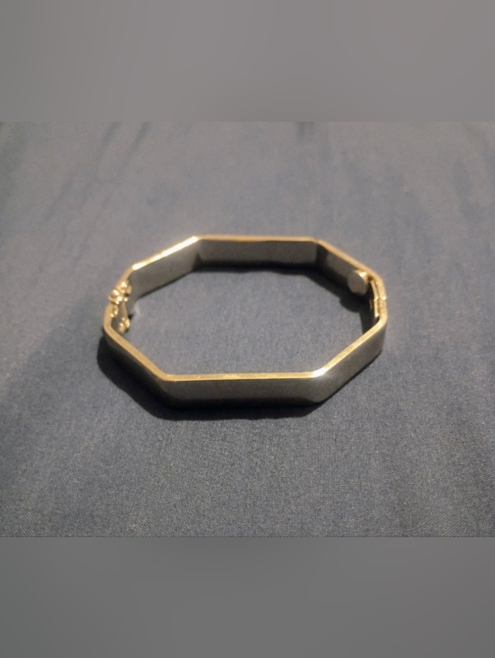 Women's Octagonal Silver Toned Bracelet
